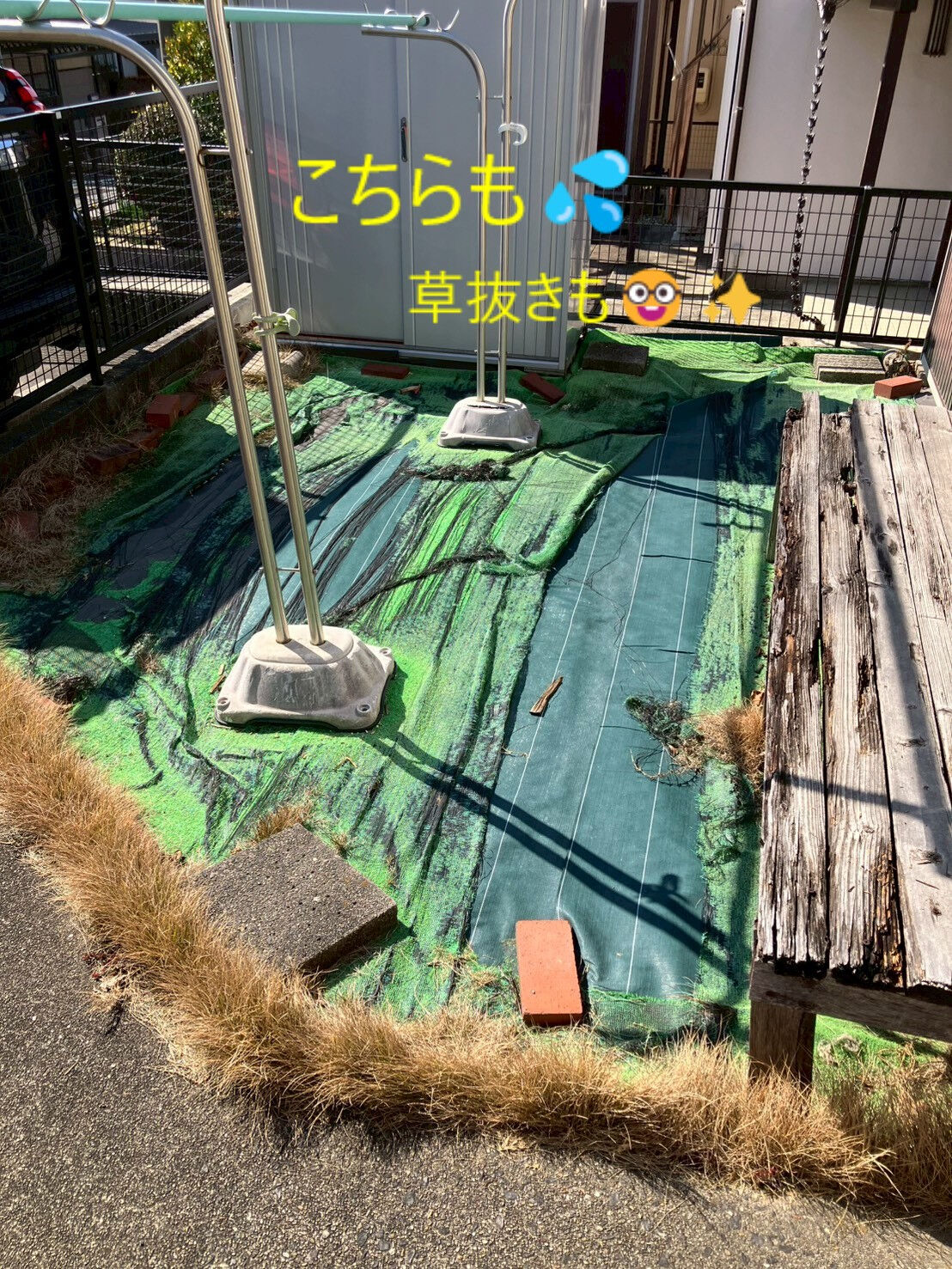 ⭐防草シート張替え＆草抜き作業⭐